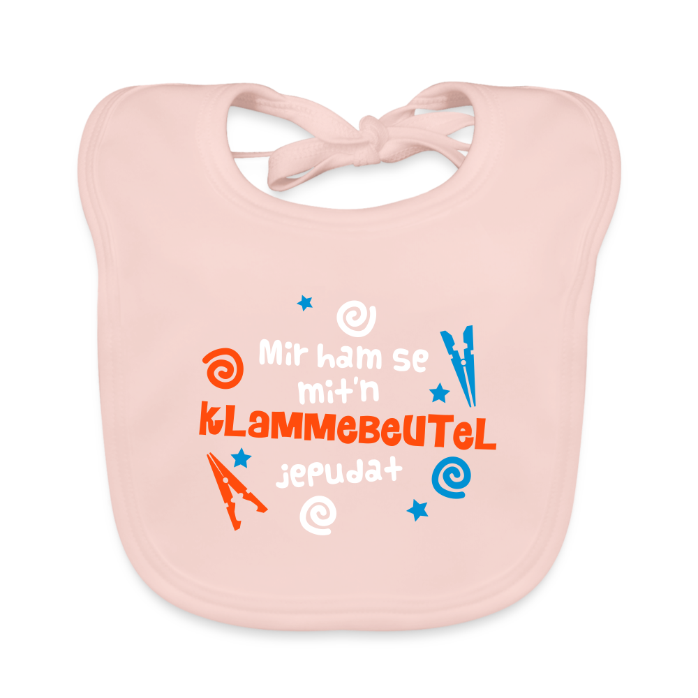 Mit'n Klammabeutel jepudat - Lätzchen - Rose