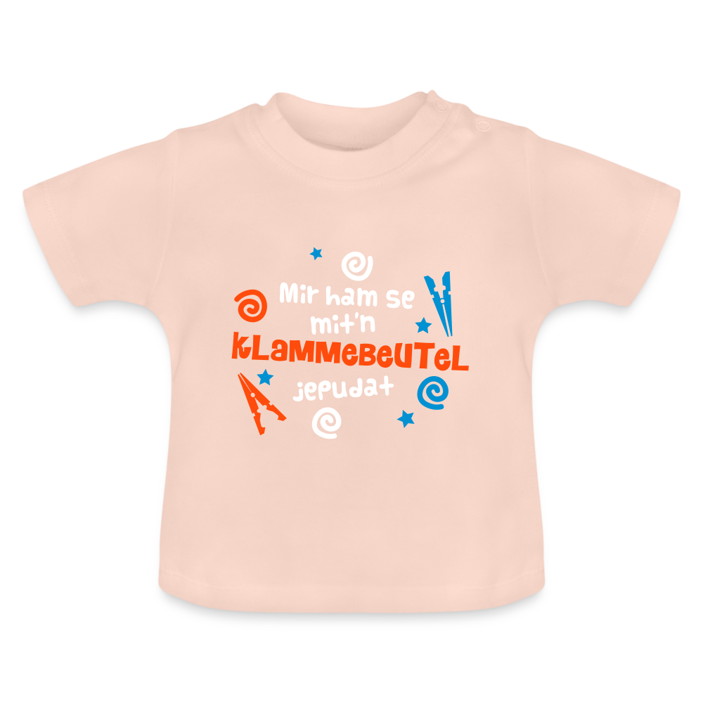 Mit'n Klammabeutel jepudat - Baby T-Shirt - Kristallrosa