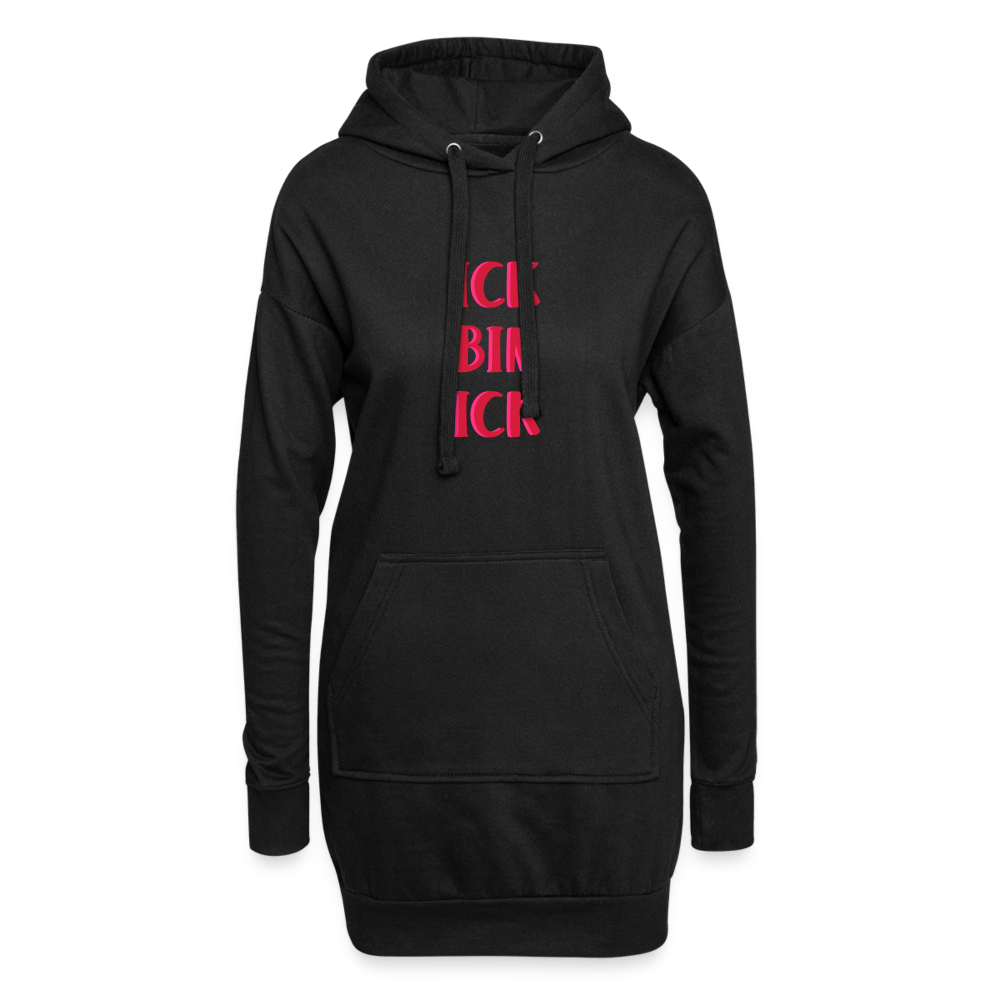 Ick bin Ick! - Hoodie-Kleid - Schwarz