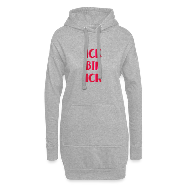 Ick bin Ick! - Hoodie-Kleid - Grau meliert