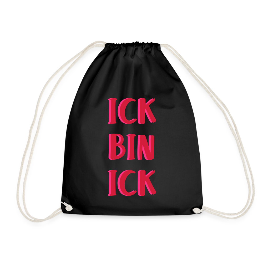 Ick bin Ick! - Turnbeutel - Schwarz