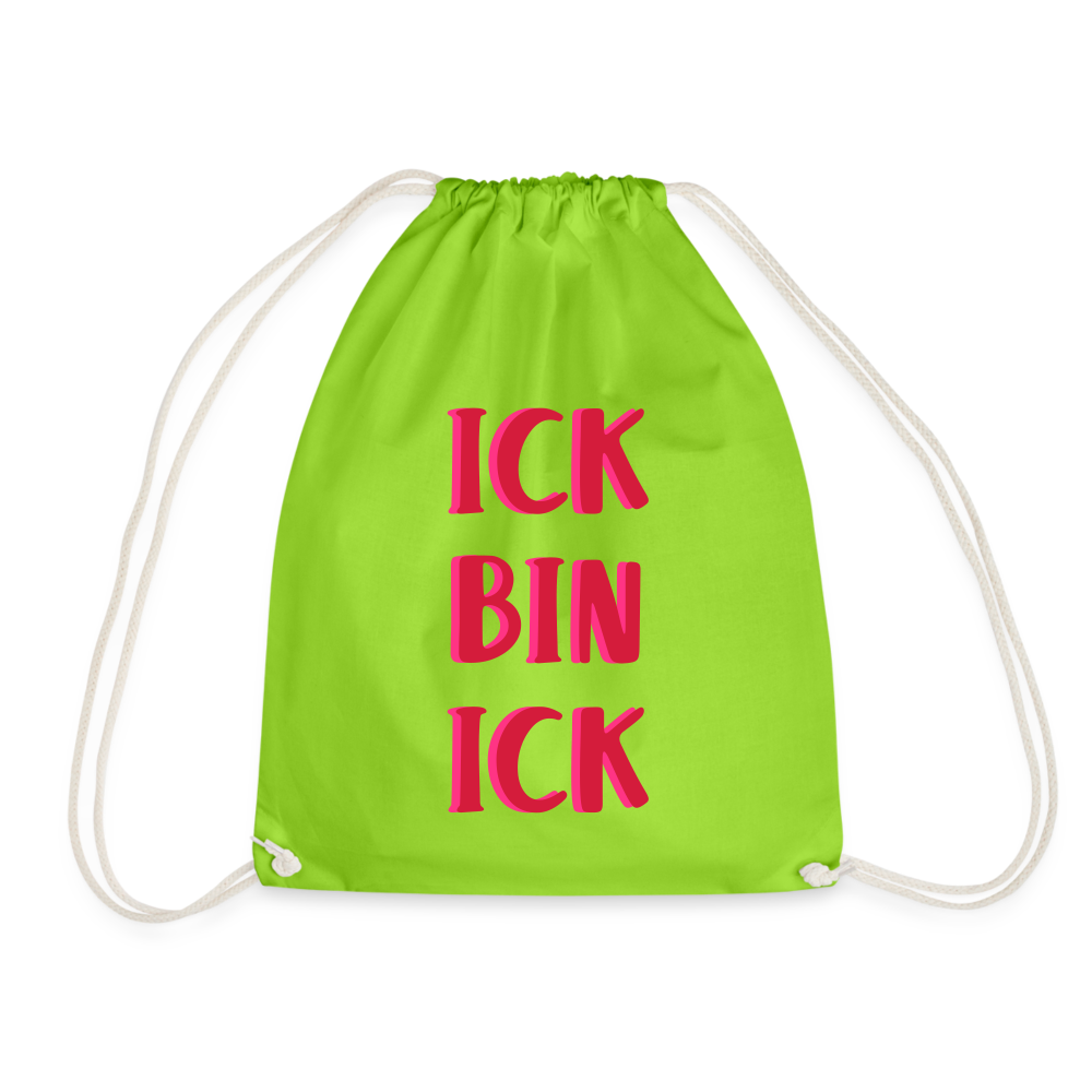 Ick bin Ick! - Turnbeutel - Neongrün