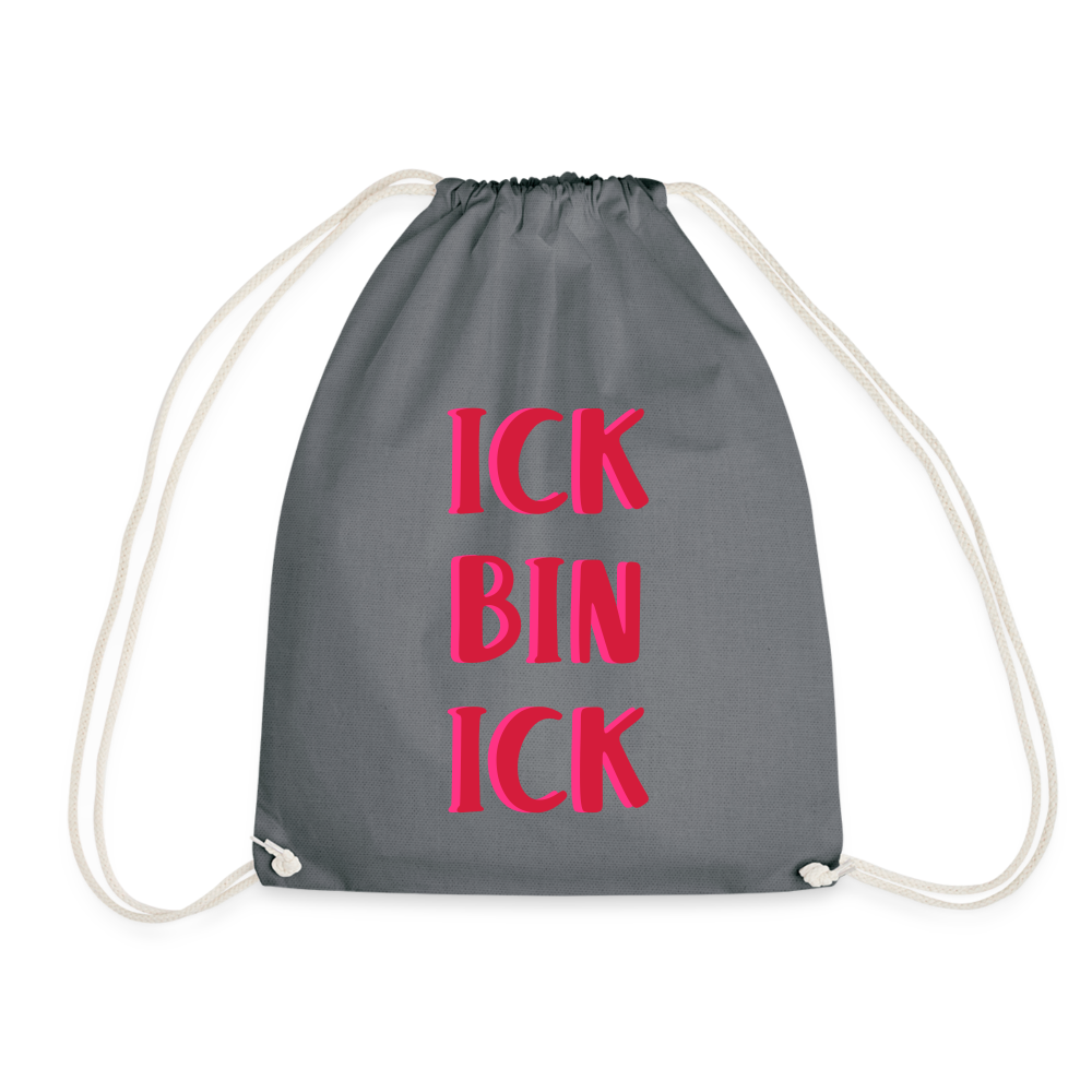 Ick bin Ick! - Turnbeutel - Grau