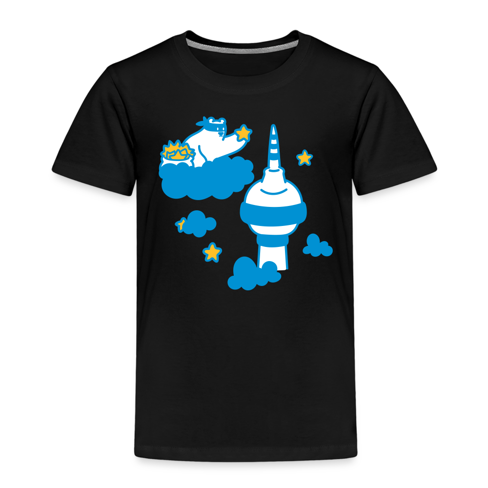 Berliner Bär bei Nacht - Kinder Premium T-Shirt - Schwarz