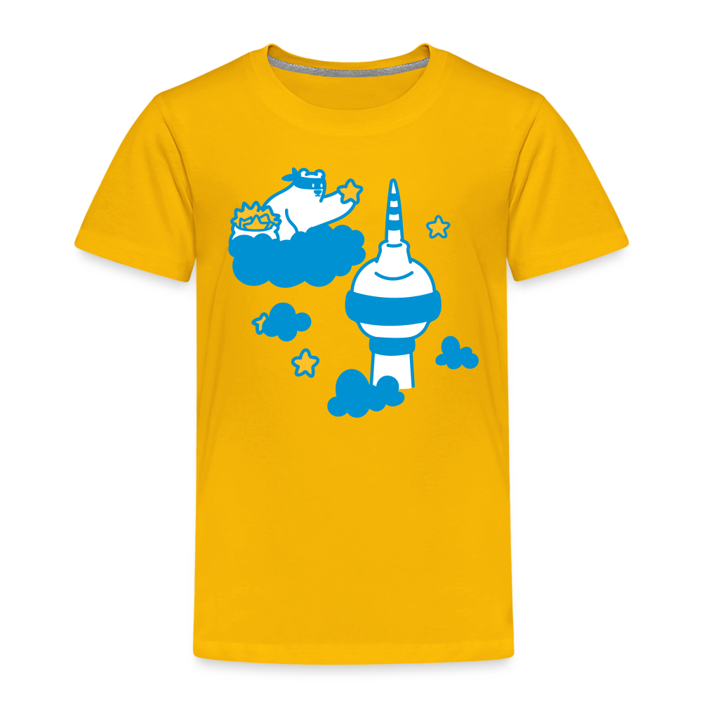Berliner Bär bei Nacht - Kinder Premium T-Shirt - Sonnengelb