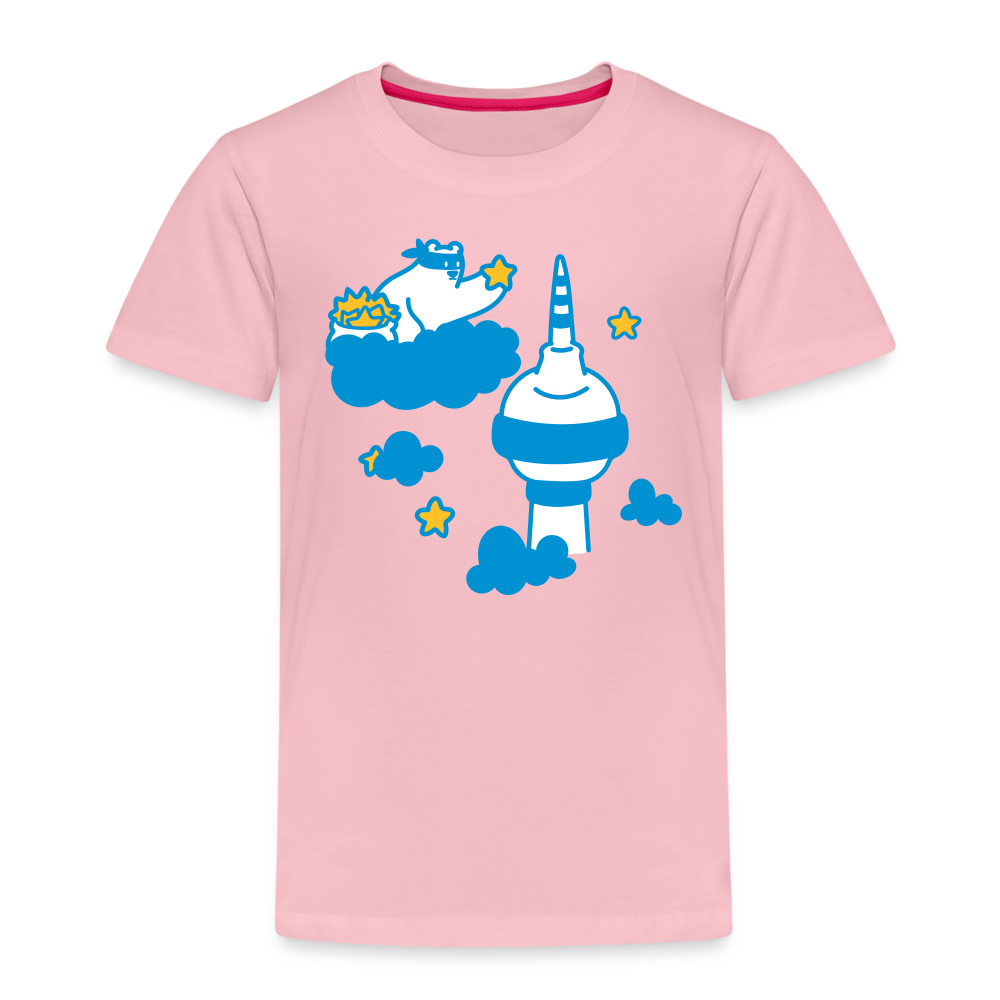 Berliner Bär bei Nacht - Kinder Premium T-Shirt - Hellrosa