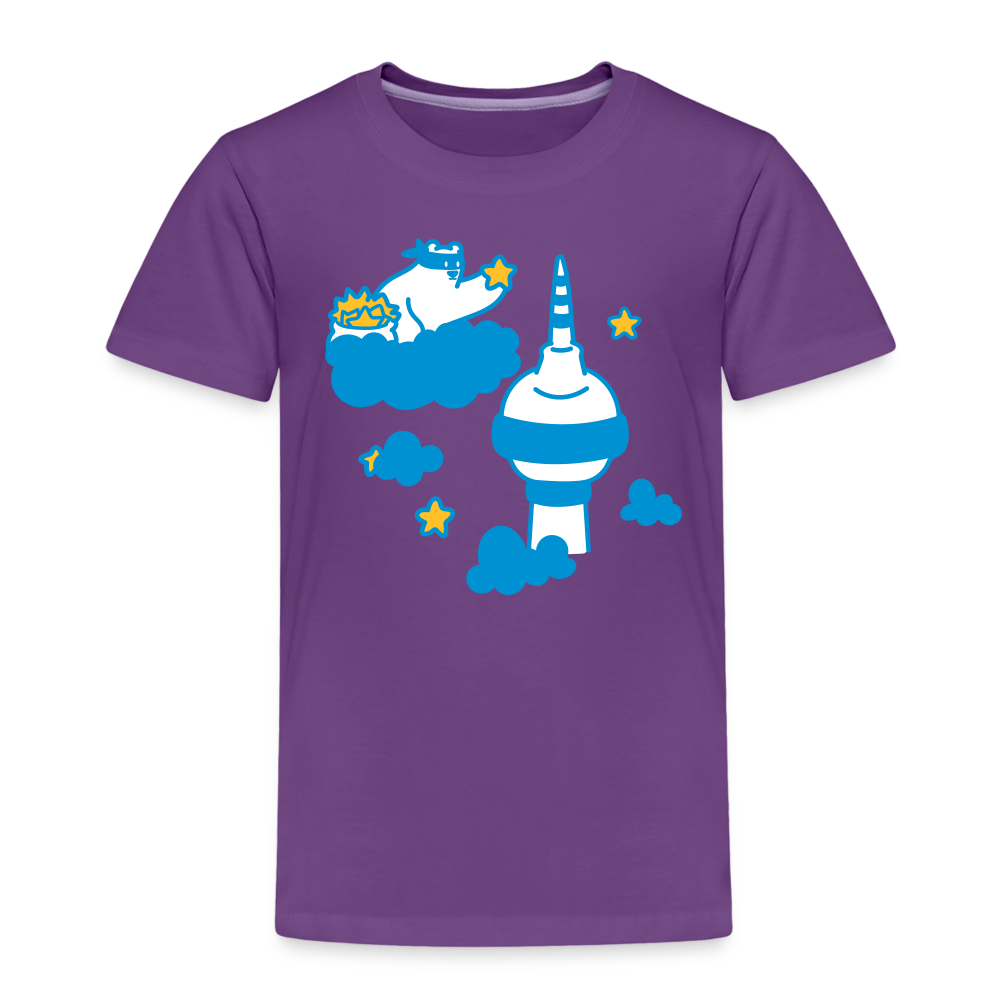 Berliner Bär bei Nacht - Kinder Premium T-Shirt - Lila