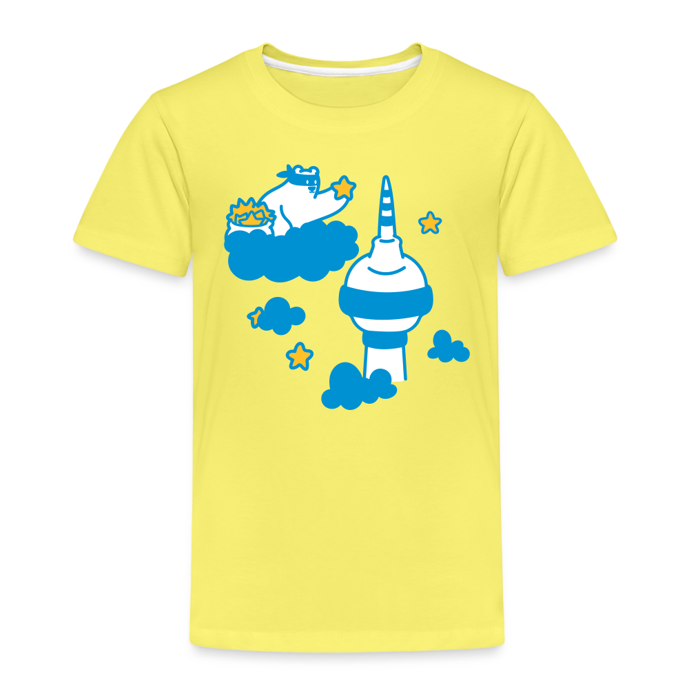 Berliner Bär bei Nacht - Kinder Premium T-Shirt - Gelb