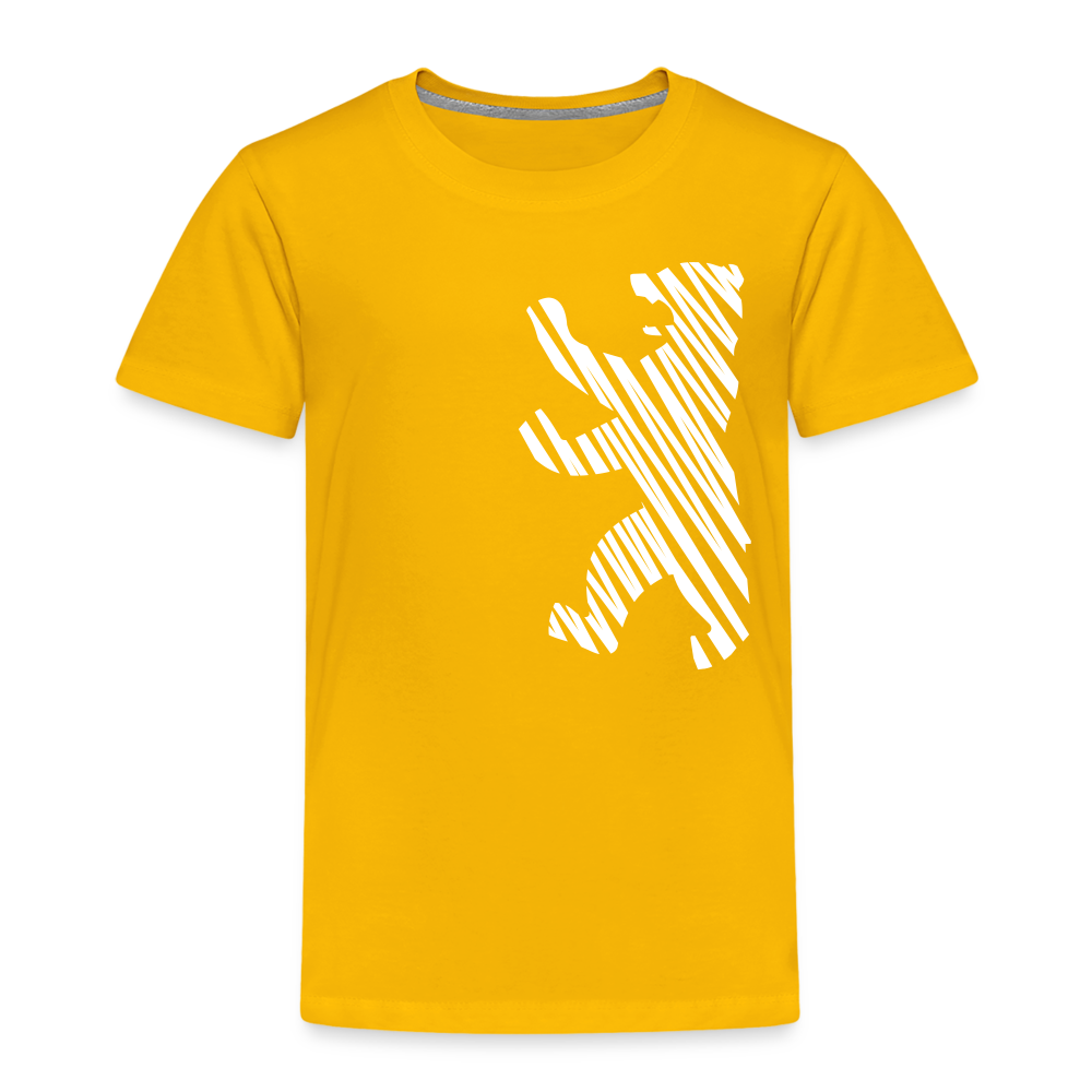 Berliner Bär im Netz - weiß - Kinder Premium T-Shirt - Sonnengelb