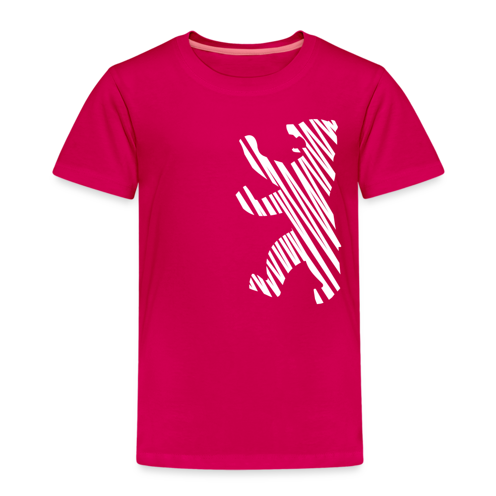 Berliner Bär im Netz - weiß - Kinder Premium T-Shirt - dunkles Pink