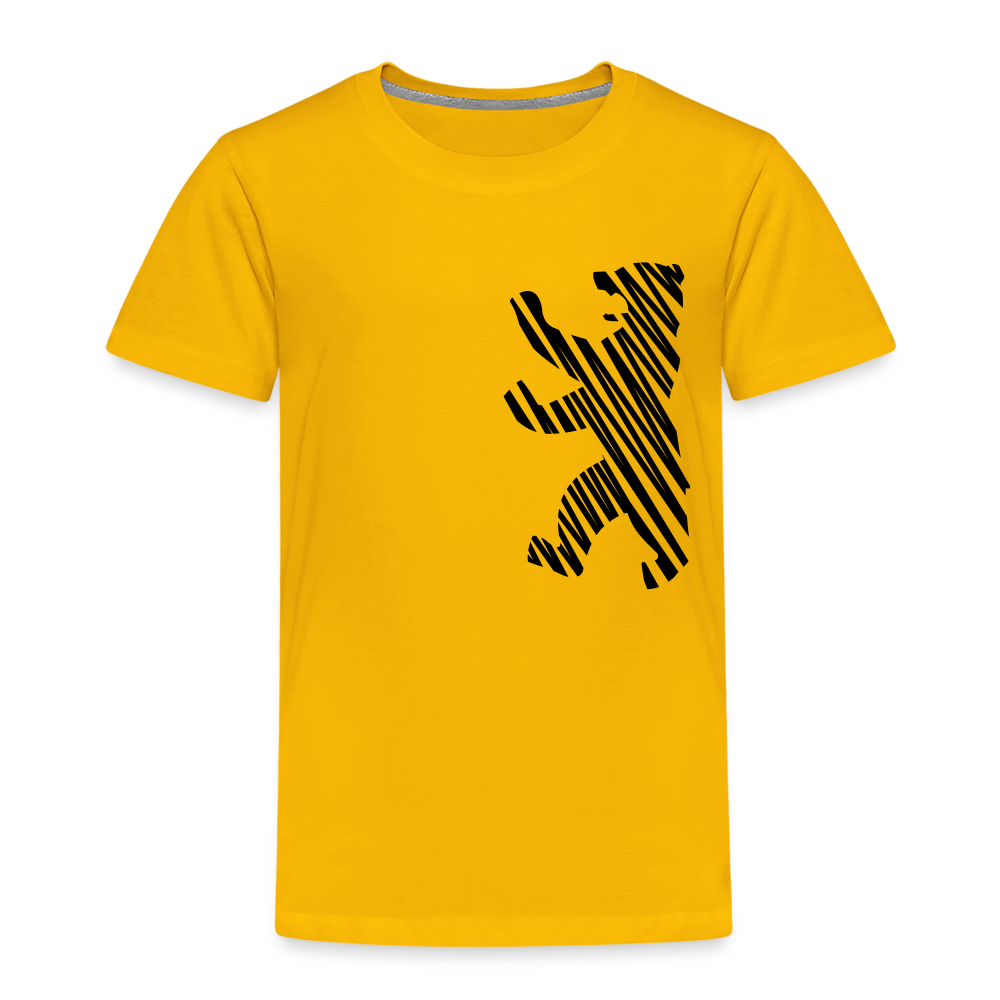 Berliner Bär im Netz - schwarz - Kinder Premium T-Shirt - Sonnengelb