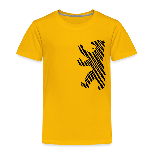 Berliner Bär im Netz - schwarz - Kinder Premium T-Shirt - Sonnengelb