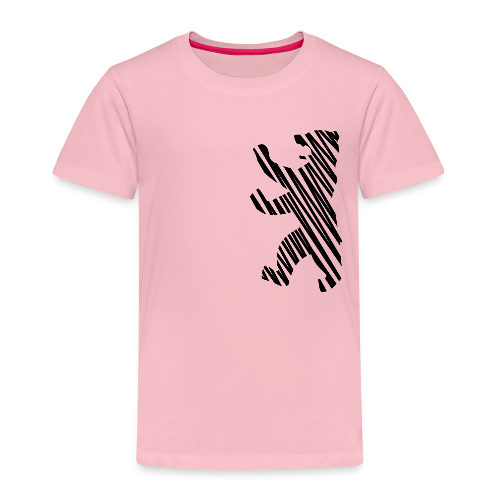 Berliner Bär im Netz - schwarz - Kinder Premium T-Shirt - Hellrosa