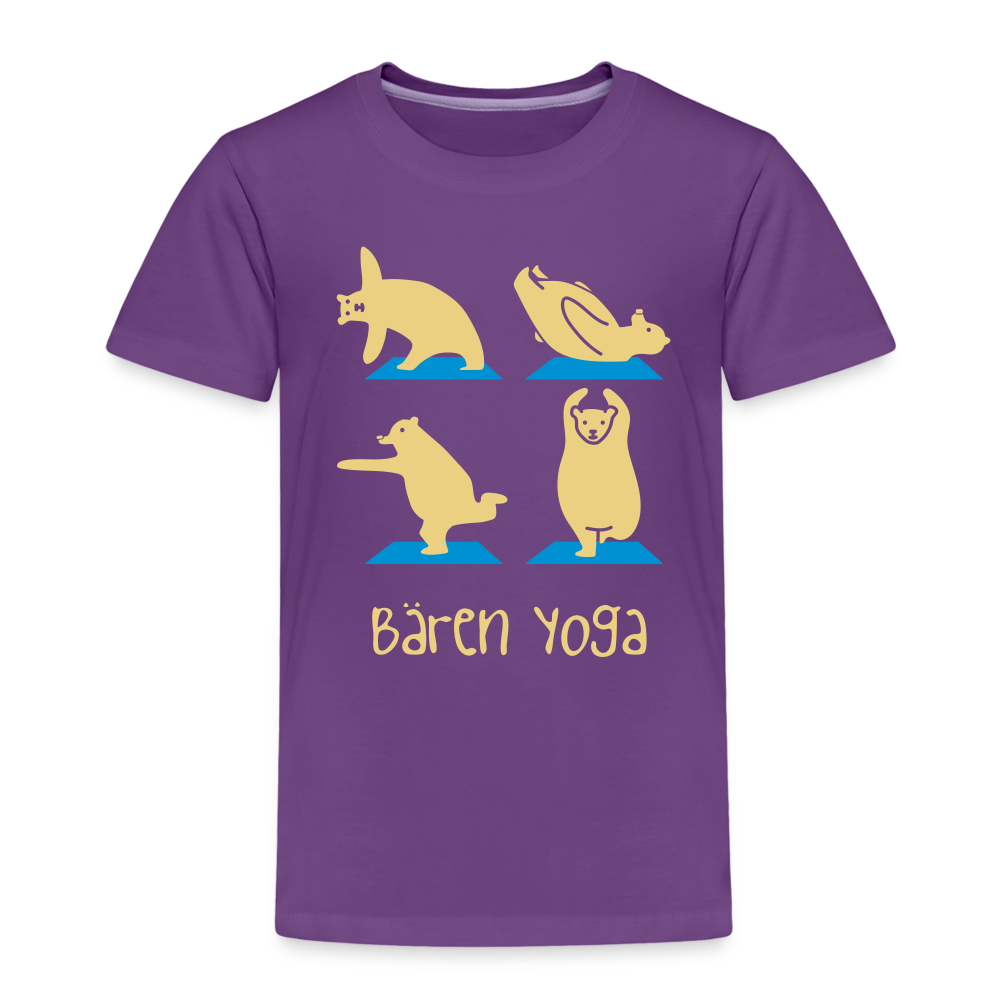 Bären Yoga - Kinder Premium T-Shirt - Lila