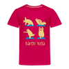Bären Yoga - Kinder Premium T-Shirt - dunkles Pink