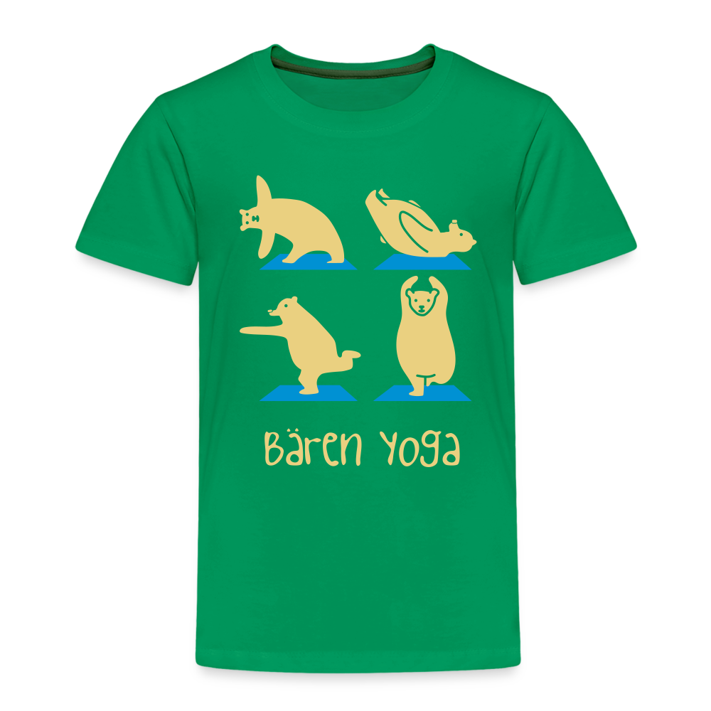 Bären Yoga - Kinder Premium T-Shirt - Kelly Green