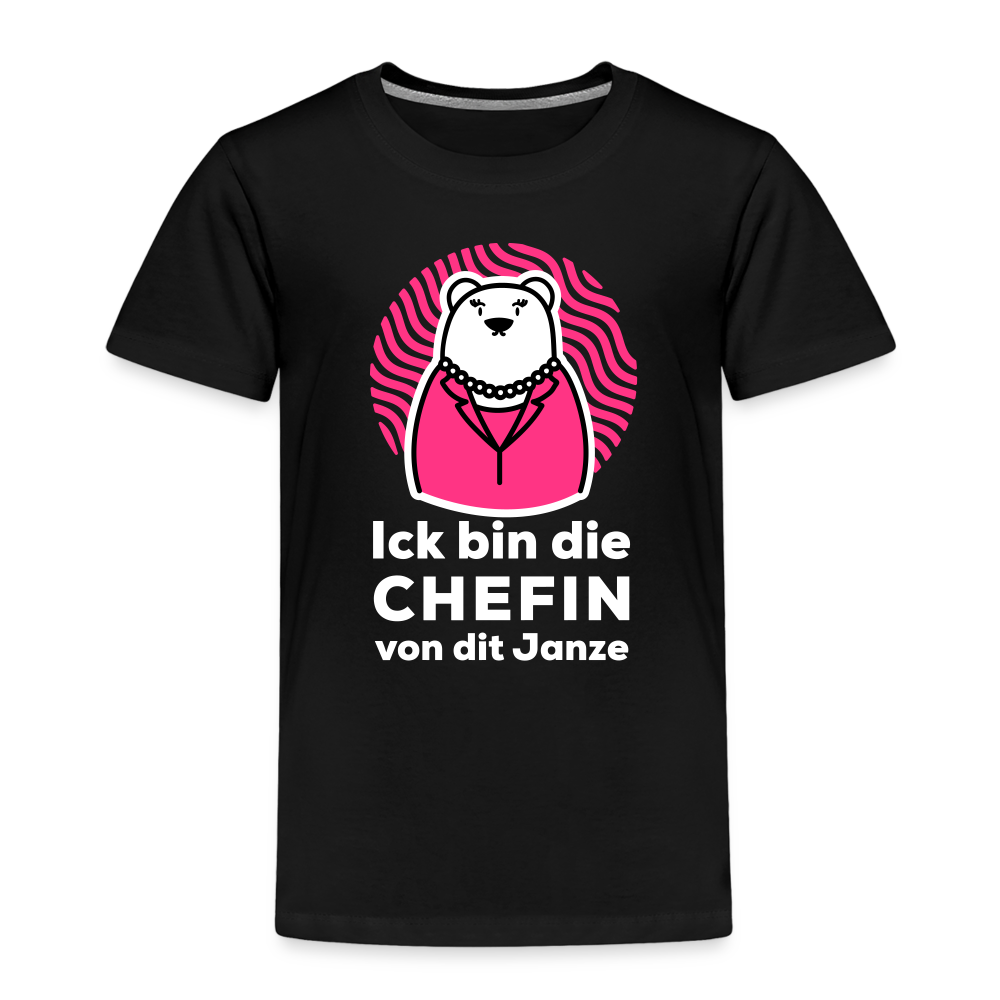 Chefin - Kinder Premium T-Shirt - Schwarz