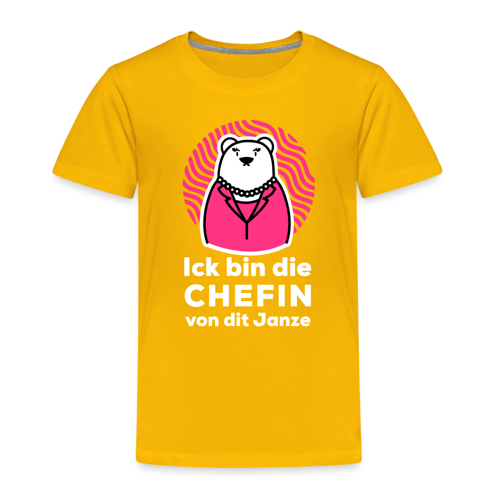 Chefin - Kinder Premium T-Shirt - Sonnengelb