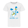 Der Bär fliegt - Kinder Premium T-Shirt - weiß