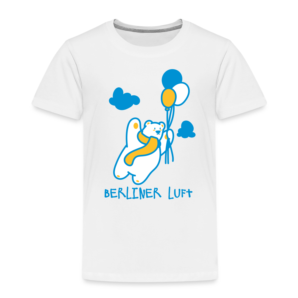 Der Bär fliegt - Kinder Premium T-Shirt - weiß