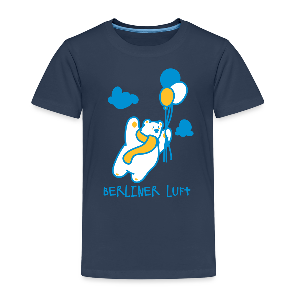 Der Bär fliegt - Kinder Premium T-Shirt - Navy