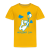 Der Bär fliegt - Kinder Premium T-Shirt - Sonnengelb