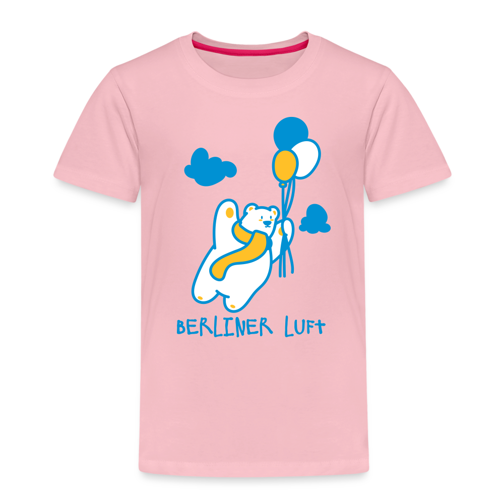 Der Bär fliegt - Kinder Premium T-Shirt - Hellrosa