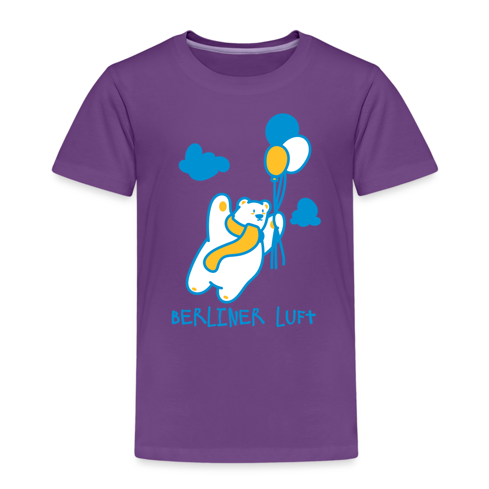 Der Bär fliegt - Kinder Premium T-Shirt - Lila