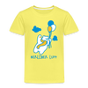 Der Bär fliegt - Kinder Premium T-Shirt - Gelb