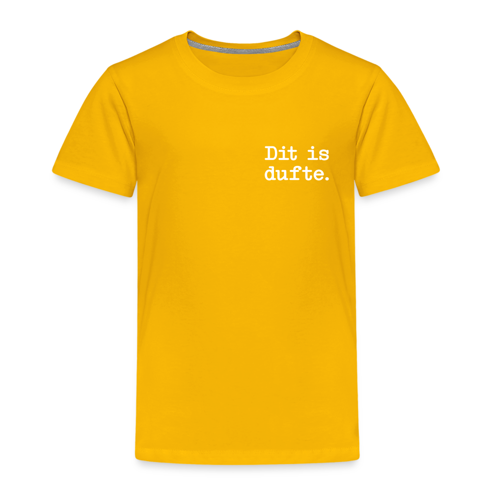 Dit is dufte - Kinder Premium T-Shirt - Sonnengelb