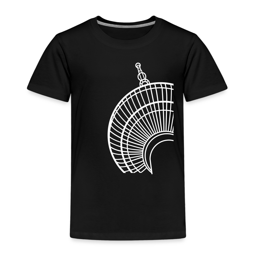 Der Turm von unten - weiß - Kinder Premium T-Shirt - Schwarz