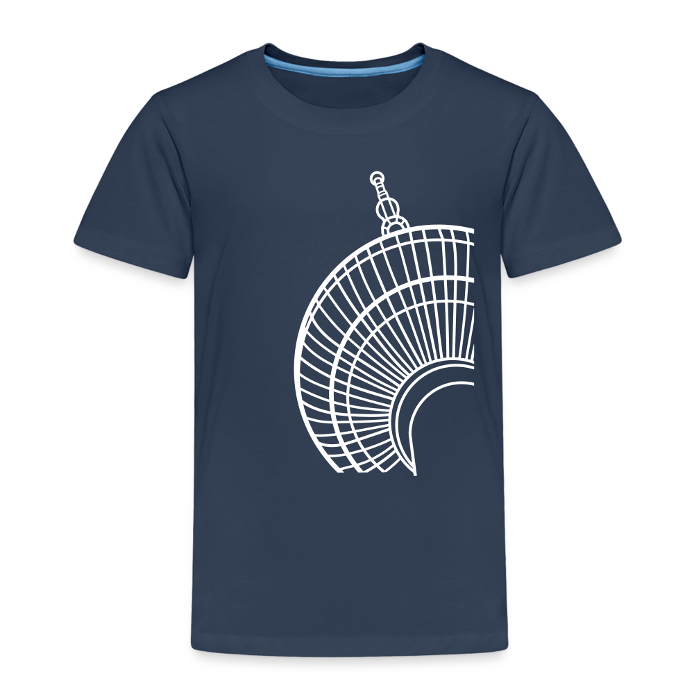 Der Turm von unten - weiß - Kinder Premium T-Shirt - Navy