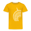 Der Turm von unten - weiß - Kinder Premium T-Shirt - Sonnengelb