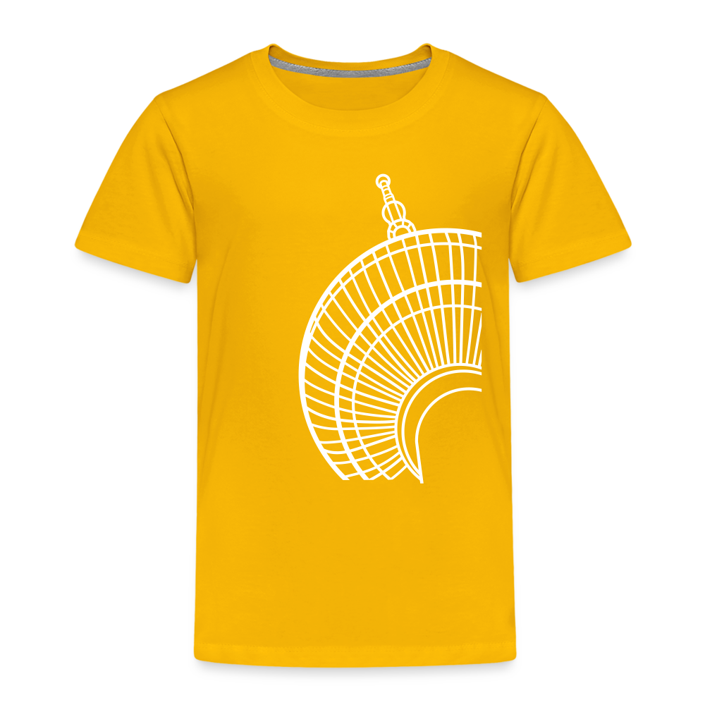 Der Turm von unten - weiß - Kinder Premium T-Shirt - Sonnengelb