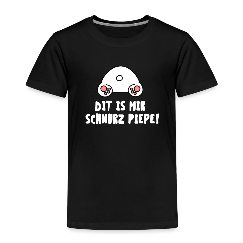 Dit is mir Schnurz Piepe - Kinder Premium T-Shirt - Schwarz