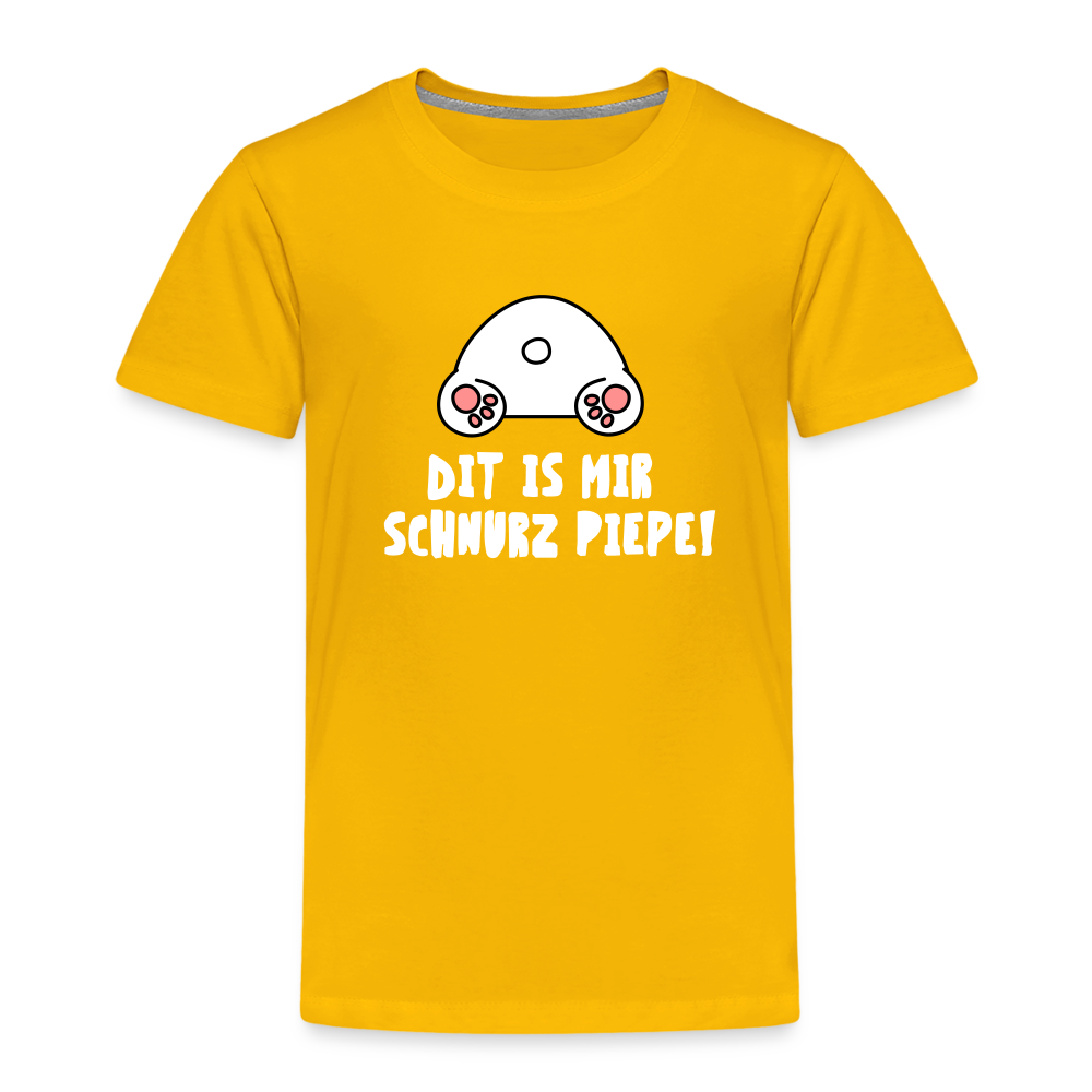 Dit is mir Schnurz Piepe - Kinder Premium T-Shirt - Sonnengelb