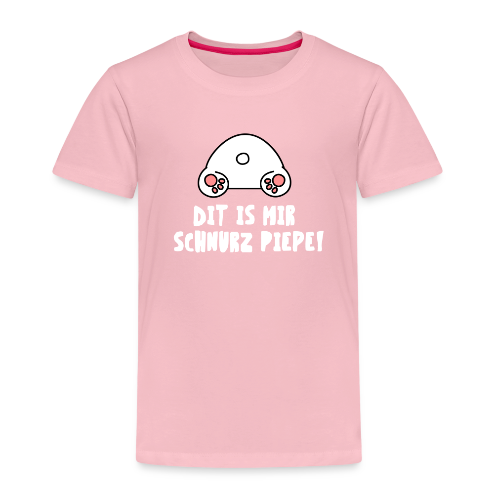 Dit is mir Schnurz Piepe - Kinder Premium T-Shirt - Hellrosa