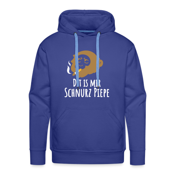 Dit is mir Schnurz Affe - Männer Premium Hoodie - Königsblau