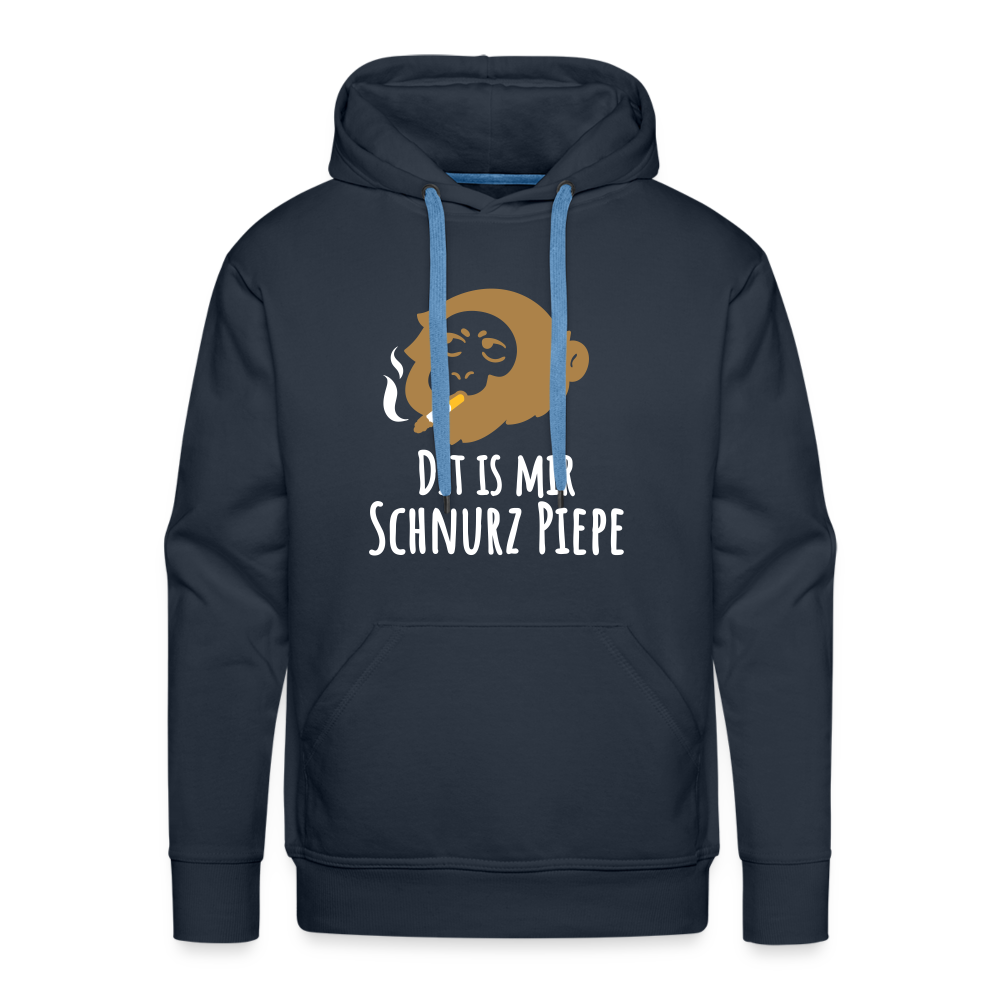 Dit is mir Schnurz Affe - Männer Premium Hoodie - Navy