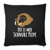 Dit is mir Schnurz Affe - Sofakissenbezug (45 x 45 cm) - Schwarz