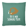 Dit is mir Schnurz Affe - Sofakissenbezug (45 x 45 cm) - Tanngrün