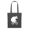 Fahrradbär - Stoffbeutel - Graphite
