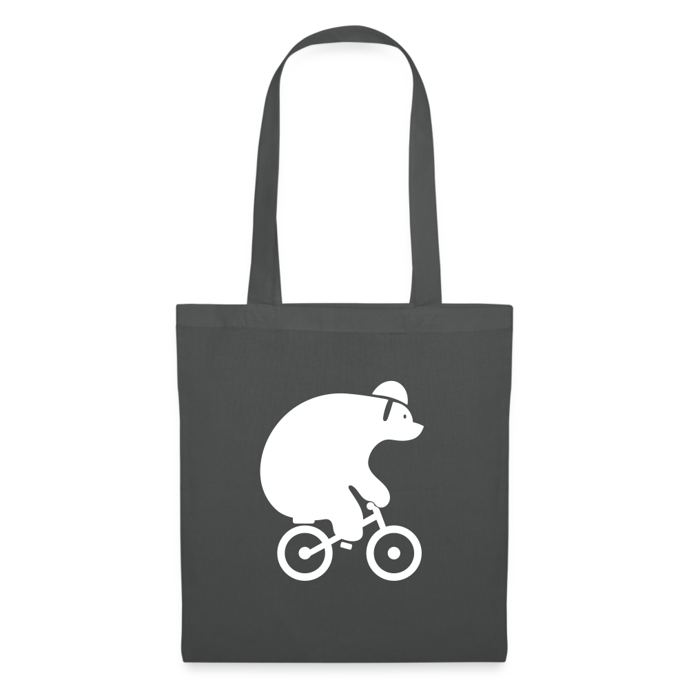 Fahrradbär - Stoffbeutel - Graphite