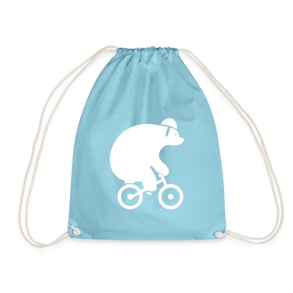 Fahrradbär - Turnbeutel - Aqua