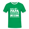 Wenn's Papa - Männer Ringer T-Shirt - Kelly Green/Weiß