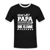 Wenn's Papa - Männer Ringer T-Shirt - Schwarz/Weiß