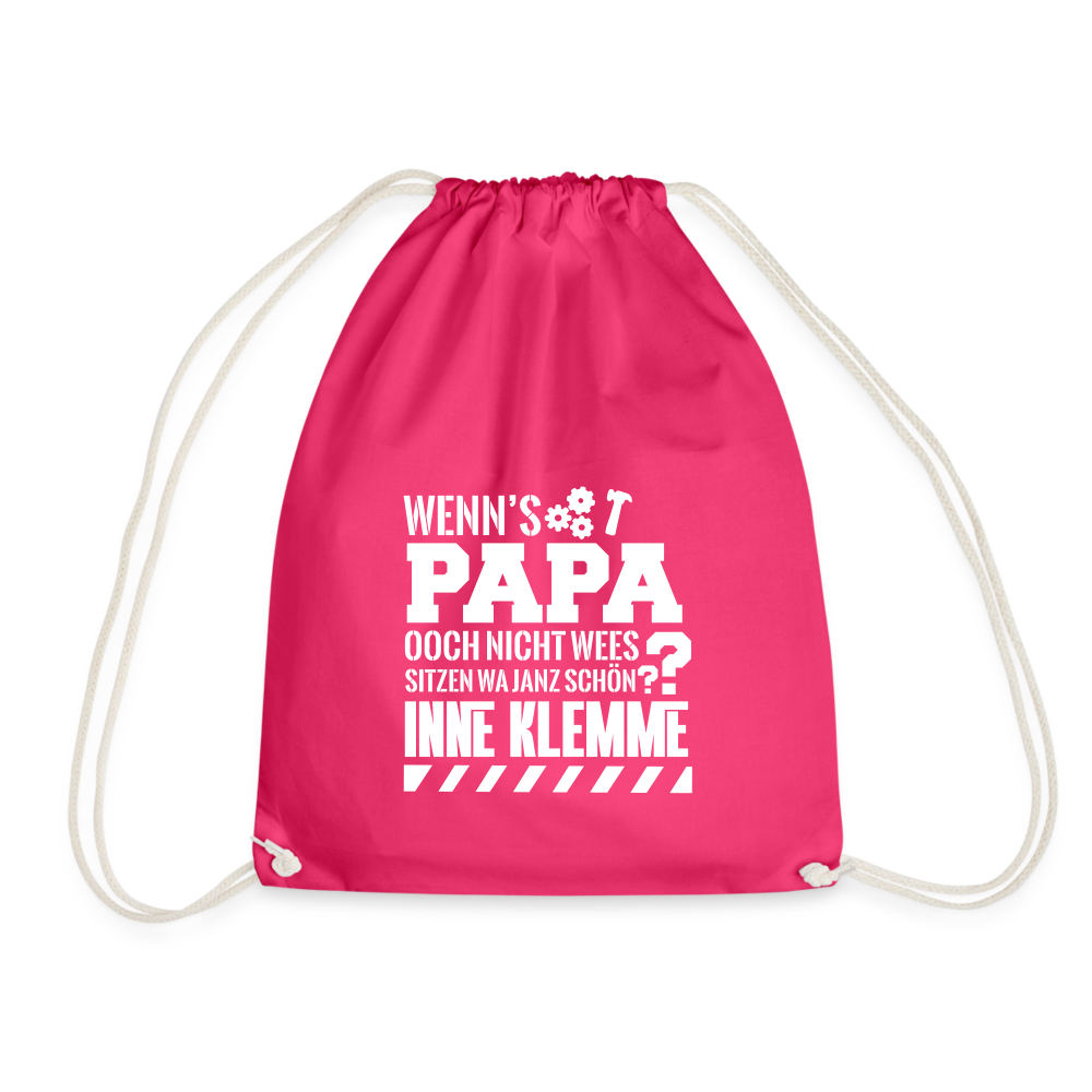 Wenn's Papa - Turnbeutel - Fuchsia