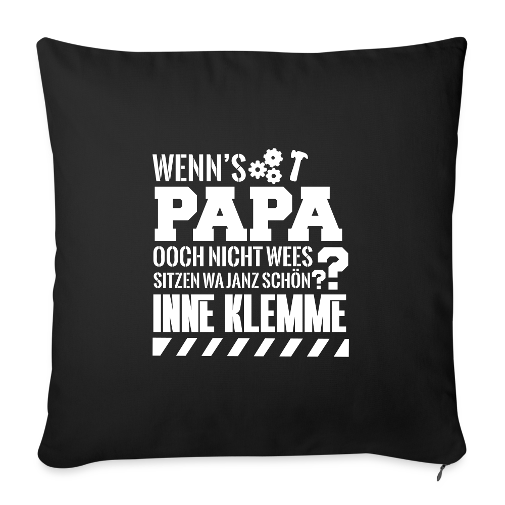 Wenn's Papa - Sofakissen mit Füllung (45 x 45 cm) - Schwarz