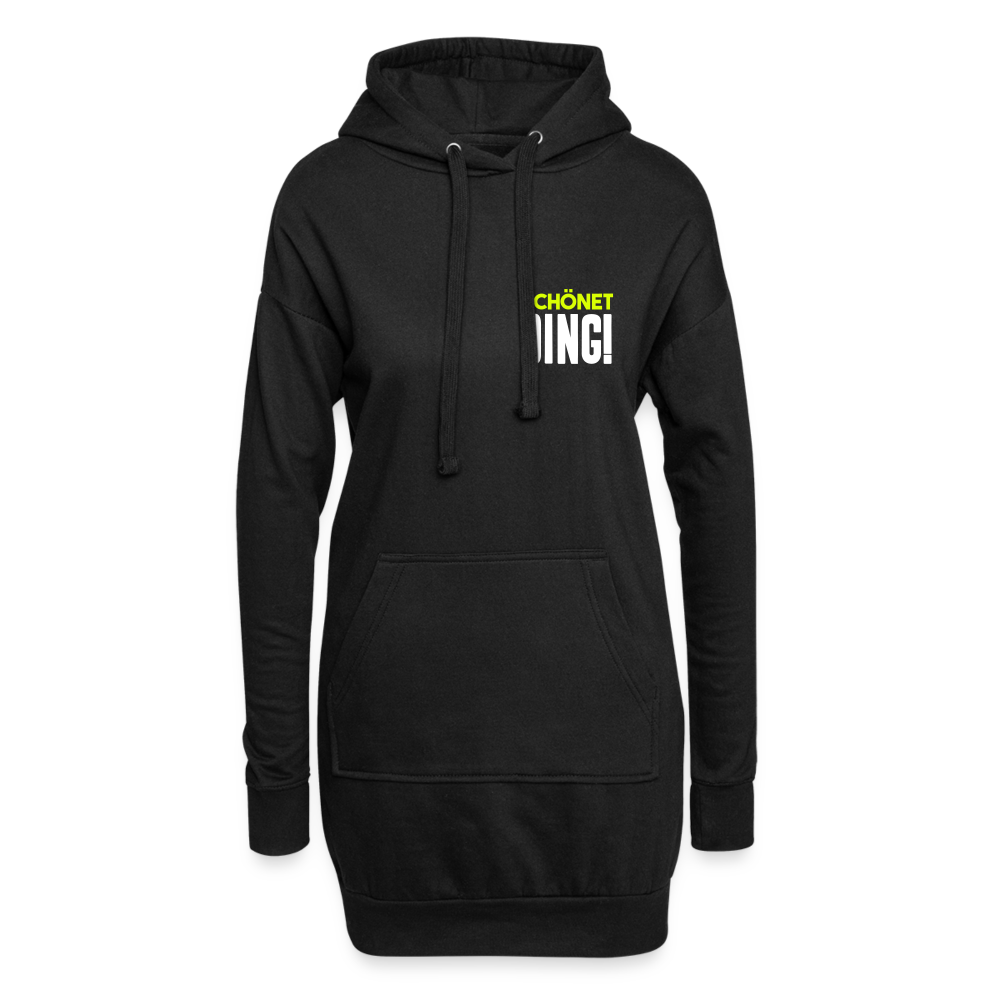 schönet Ding! - Hoodie-Kleid - Schwarz