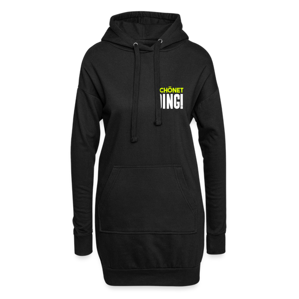 schönet Ding! - Hoodie-Kleid - Schwarz